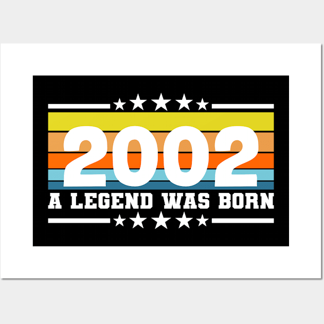 18th Birthday 18 2002 Funny Eighteen now A Legend was born Wall Art by Kuehni